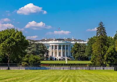 the White House on a sunny day the White House on a sunny day